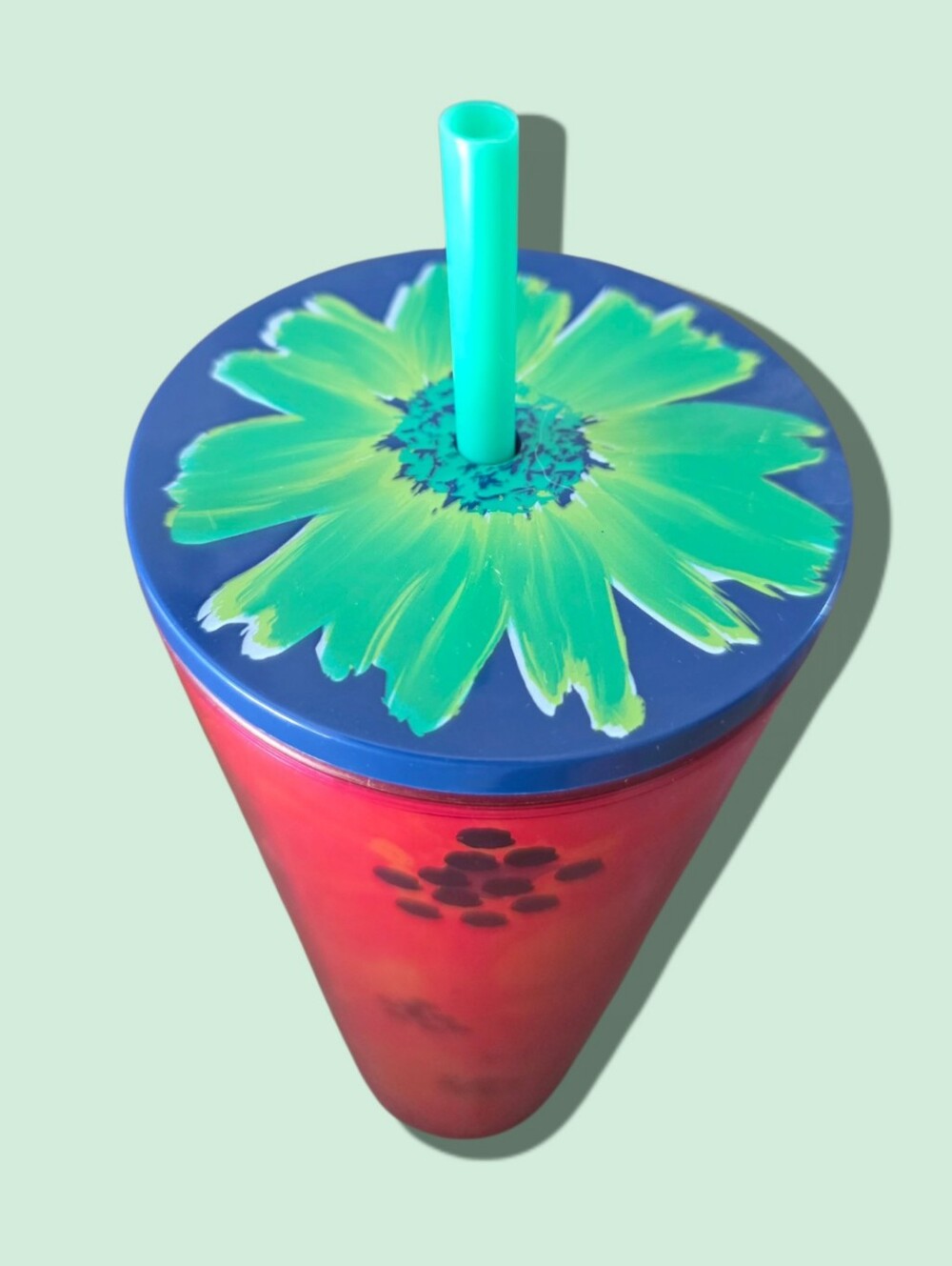 Starbucks Pink Floral Tumbler "Dancing Blooms" 2022 Cup. Includes Lid And Straw